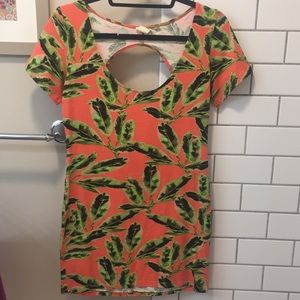 Tropical Body Con Dress